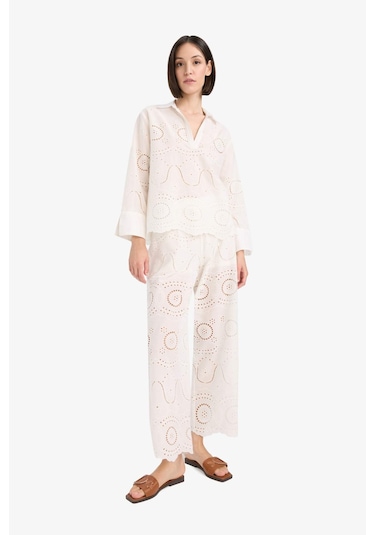 Defacto Regular Fit Brode Plaj Pantolonu-fall İn Love E4711ax25smwt16 Beyaz