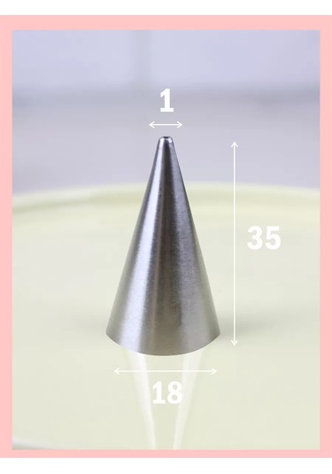 Bonbon Pastacılık Ucu Yuvarlak Boru No 1 235190560 Gri