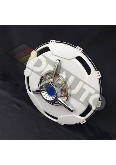 22.5 İnç Büyük Model Mavi Fırfırlı Jant Kapağı 4'lü Takım