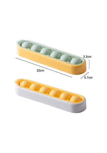 Ev Yapımı Hızlı Dondurulmuş Buz Küpü Depolama Silikon Kalıp Yellow Green Gri