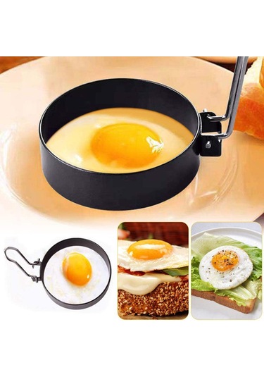 Wezone 3'lü Paslanmaz Çelik Yumurta Kalıbı - Pişirme Formu: Omlet, Burger, Patates Kekleri İçin Dayanıklı Ve Temizlenmesi Kolay Çok Renkli