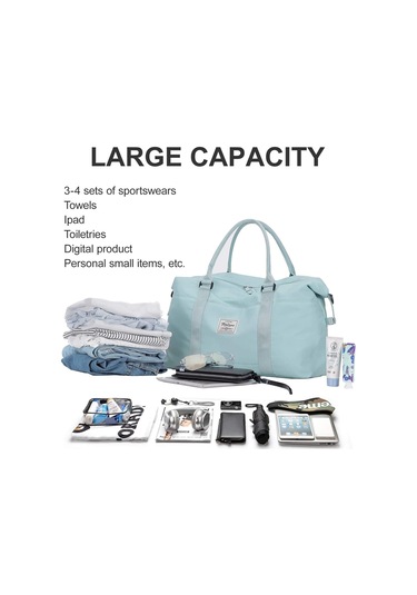 Tramvaylı Islak Cep Seyahat Duffel Çantası Olan Kadınlar İçin Çantaya Devam Et