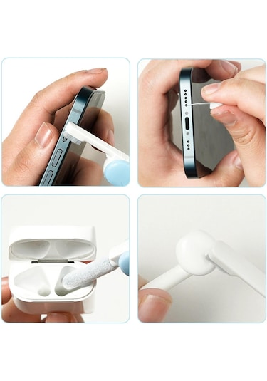 Homyl Temizleme Fırçası Kulaklık Çok Fonksiyonlu Gri Gri