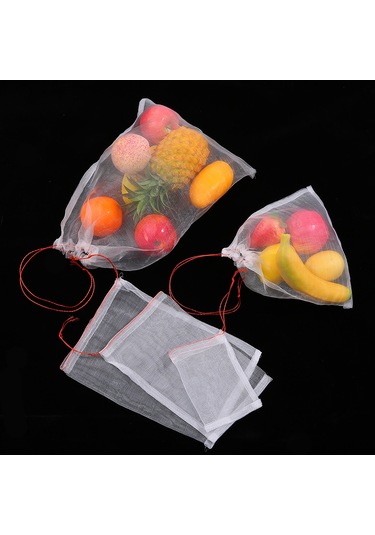 Singree 100 Adet Naylon Meyve Koruma Filesi - Böcek Ve Sivrisineklere Karşı Bahçe Sebze Çiçek Üzüm İncir Koruması 25x15cm