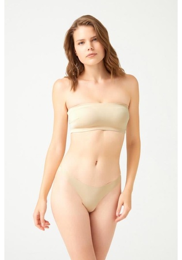 Lazer Kesim Kadın Tanga Külot 3'lü Paket-2 Renkli-3 Çok Renkli