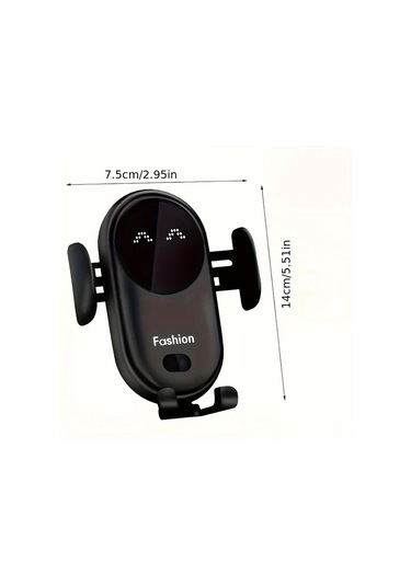 Gateesat Mavi Kablosuz Şarjlı Hava Soğutmalı Araç Telefon Tutucu Silikon Hızlı Şarj 36v