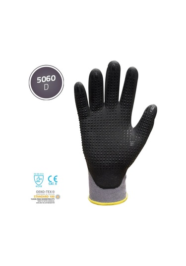 Punta 5060 D - 15G Gri Nylon/Spandex Astar Üzeri ¾ Dotlu Mikro K