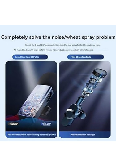 Springsun "gürültü Önleme Özelliğine Sahip İos Ve Android İçin Üçlü İşlevli Kablosuz Klipsli Mikrofon"