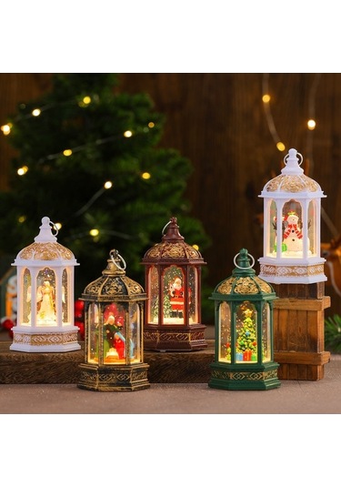 Novahub Yeni Yaratıcı Süsleme Stil Parlayan Noel Mum Melek Masaüstü Lambası Işık Işık Gece Altıgen 14 Ub 14