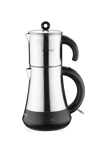 Korkmaz Hasbahçe Elektrikli Çaydanlık Satin-siyah
