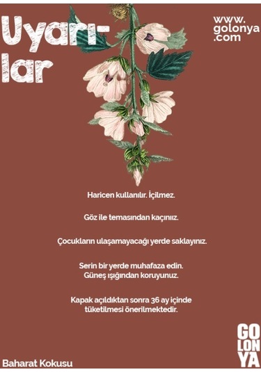 Golonya Baharat Kokulu Cam Şişe Kolonya 250 ML