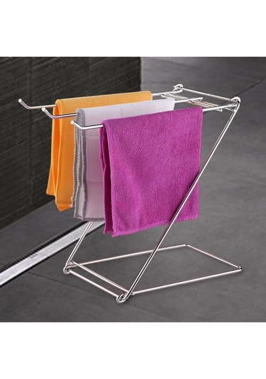 Tongxida Suntek Banyo İçin Havlu Tutucu Raf Süzgeç Tutucu, Beyaz Gümüş