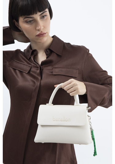 Unıted Colors Of Benetton Kadın El Çantası Bnt 1519 Beyaz