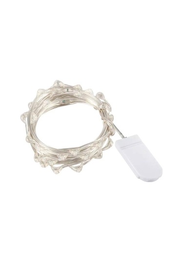 Ximistore9 1 Metre Bakır Tel Led Işık Zinciri 3000k Islak Beyaz 10 Led 2032 Pil Kutusu Noel Dekorasyon Atmosfer Işığı Ip44 Pil Dahil Değil