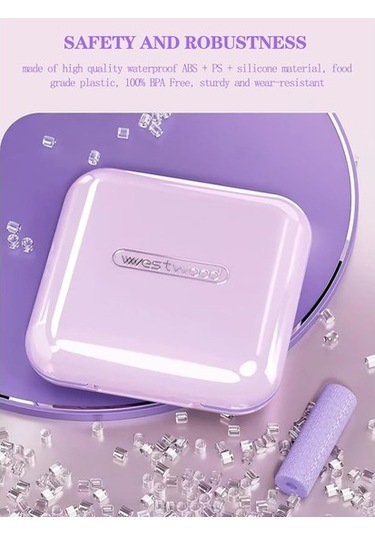 Likeable Su Geçirmez Taşınabilir Günlük Küçük Hap Kutusu Çantalar Için Cep Vitaminler, Balık Yağları, Takviyeler, Ilaçlar Için Kompakt Seyahat Ilaç Tutucu-mor