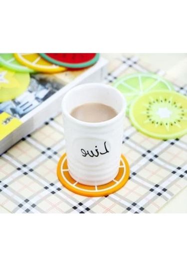 5'li Silikon Bardak Altlığı - Meyve Şekli Kaymaz Ped 1