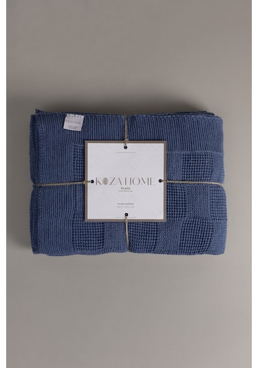 Plaid İndigo Çift Kişilik Battaniye 200x220 15015 Indigo