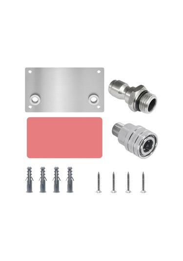 Springsun Paslanmaz Çelik Oto Yıkama Köpük Tabancası Tutucu 1/4'' Hızlı Bağlantı Duvar Montaj