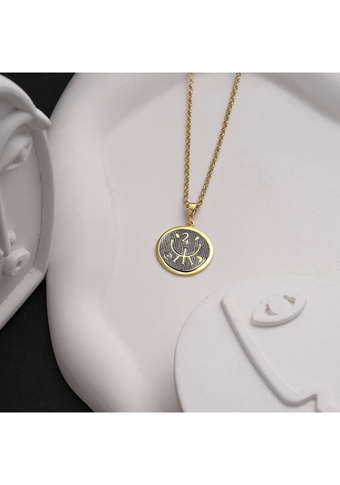 İpek Silver  925 Ayar Gümüş Jüpiter'in Mührü Bolluk - Bereket Sembollü Unisex Kolye Gümüş