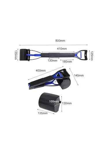 18'' Uzun Saplı Kaka Toplayıcı Çöp Torbası Ve Kemik Şeklinde Saklama Kutusu Katlanabilir Evcil Hayvan Kaka Toplayıcı Köpekler Ve Kediler İçin