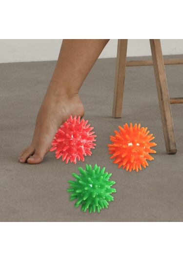 Homyl 3x Masaj Topu Relax Kompakt Yoga Pilates Omuz Sırtı Için Mavi