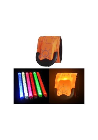 Homyl Açık At Binme Koşu Için Led Ayak Bileği Turuncu Turuncu