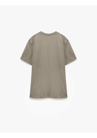 Koton Pamuklu Kısa Kollu Bisiklet Yaka Erkek Basic Tişört Yeşil 6wam10062hk Yeşil