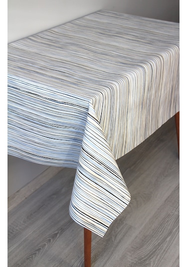 Elyaf Silinebilir Pvc Muşamba Masa Örtüsü 1259-1renkliçizgi Mavi