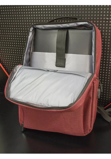 G Dizüstü Bilgisayar İçin Usb Portlu Sırt Çantası 213899394 Kirmizi