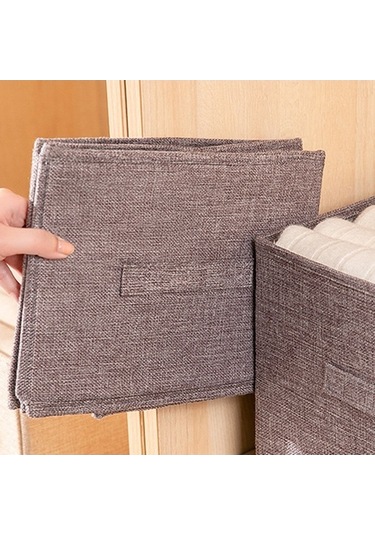 Dancemonkey Cbtx 53l Gardırop Elbise Saklama Kutusu - İmitasyon Keten Yıkanabilir Gri 140l