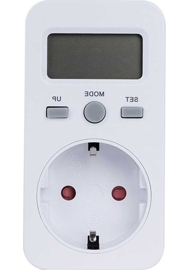 Ulzyvf Lcd Ekranlı Elektrik Kullanım Ölçer, Watt Kwh Maliyet Analizörü, 230v Eu Fişli