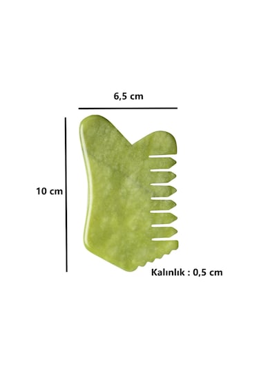 Yeşim Taşı Gua Sha Masaj Taşı Doğaltaş Tarak ve Yeşim Taşı Roller