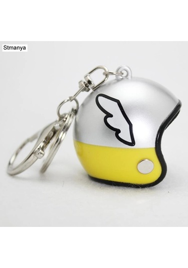 Stmanyamotorsiklet Kaskı Anahtarlık - Plastik Erkek Ve Kadın Moda Anahtarlık Hediye 17022fildişi Çok Renkli