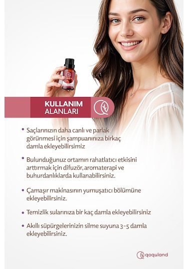 Qoquland Amber Romantik Uçucu Yağ Buhurdanlık Esansı Oda Kokusu 10 ML
