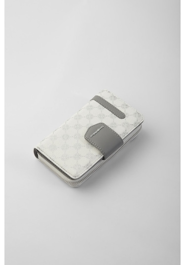 Cengiz Pakel Monogram Kadın Orta Boy Cüzdan 65256Mp Beyaz- Beyaz