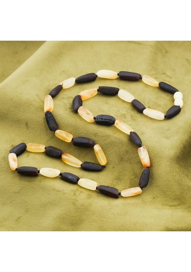 Yetişkin Damla Kehribar Kolye T5636 Çok Renkli