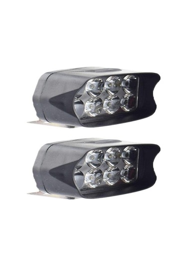 Mercek 8 Boncuklu Spot Işığı + Vidalar 2 Takım Elektrikli Motosiklet Işığı, Güçlü Led