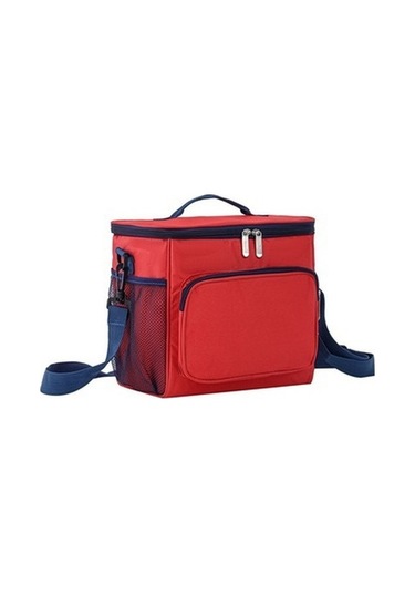 Büyükkapasiteli Taştan Olabilir Termalçanta Bentle Öğeğiçantası Açık Piknik Çantası-kırmızı Kırmızı