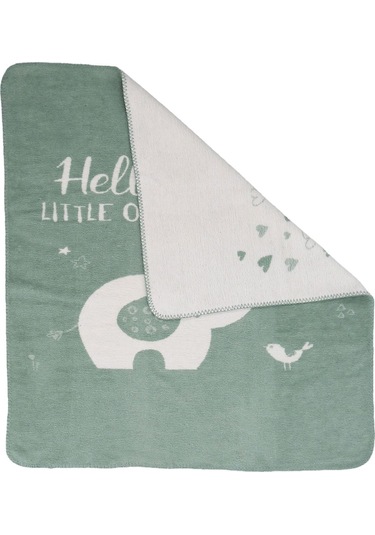 Yumuşak Bebek Çocuk Battaniyesi Mevsimlik 90x100 Cm Sb 885 Yeşil