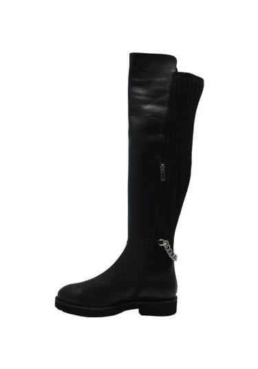Poletto Hakiki Deri Sıyah Çizme Düz 629 07-857 Siyah