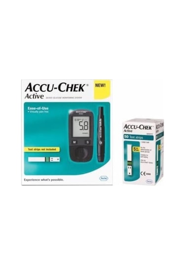 Accu-Chek Active Şeker Ölçüm Cihazı + Strip 50 Adet