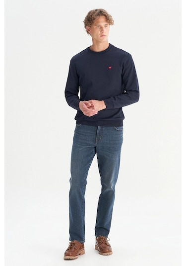 Wrangler Erkek Sweat W2520255 410 Lacivert Lacivert