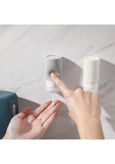 Sones İş Seyahatleri İçin Taşınabilir Diş Fırçası Kapları Kapaklı Yaratıcı Ağız Suyu Kapları, Stil: Alt Şişeli Gri Beyaz