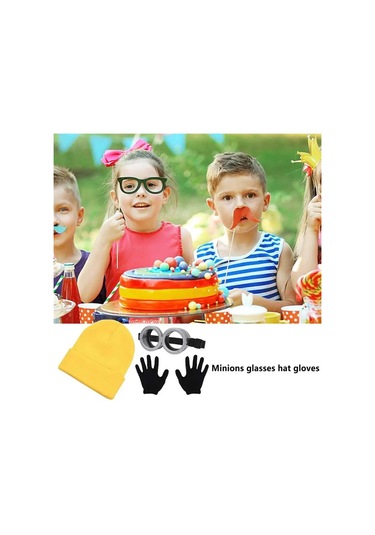 Jl Komik Dekoratif Sahne Cosplay Küçük Sarı Adam Gözlük Ve Şapka