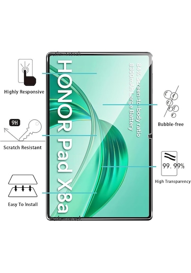 Honor Pad X8a 11 İnç Tablet Uyumlu Ekran Koruyucu Nano Cam Esnek