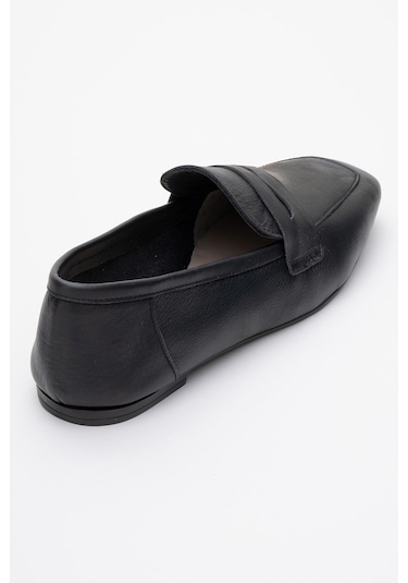 Luvishoes Luvi Shoes Morne Siyah Cilt Hakiki Deri Kadın Loafer Ayakkabı SİYAH CİLT
