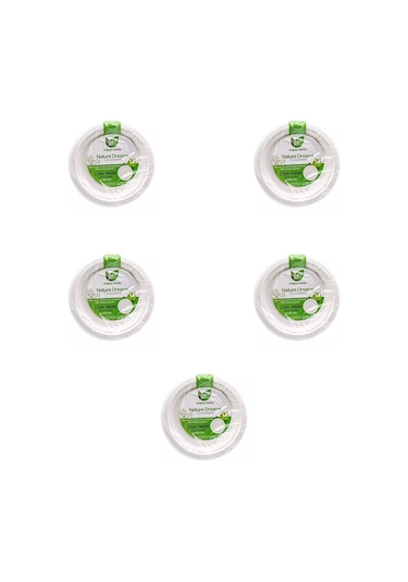 Roll-up Nature Ekolojik Karton Kağıt Parti Tek Kullanımlık Tabak - 22 Cm. - 50 Adetlik 5 Paket