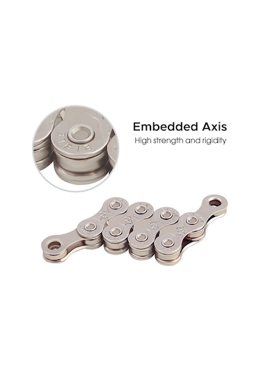 Yifomall 11 Vites Karbon Çelik Bisiklet Zinciri - Dağ Bisikleti Hız Değiştirme Aleti