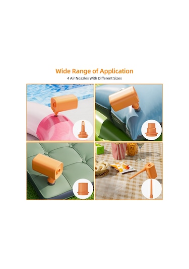 Tenfowee Portatif Li-pillu 50w Hızlı Şişirici-üfleyici, 30000rpm Motor, 280l/dak, 2 Vites, Işık Fonksiyonu, Type-c Şarj, 4 Uç, 2000mah, Turuncu Tenfowee Portatif Li-pillu 50w Hızlı Şişirici-üfleyici, 30000rpm Motor, 280l/dak, 2 Vites, Işık Fonksiyonu, Type-c Şarj, 4 Uç, 2000mah, Turuncu