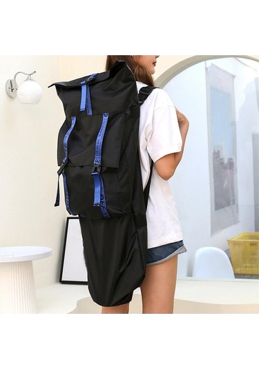 Pazly Suntek Kaykay Çantası Sırt Longboard Taşıma Mavi Dokuma Kumaş Çok Renkli